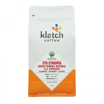 Klatch Coffee FTO Ethiopia Gedeo Worka Natural S.O. Espresso