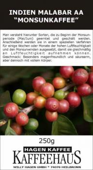 Hagenkaffee Indien Malabar Arabica `Monsunkaffee`